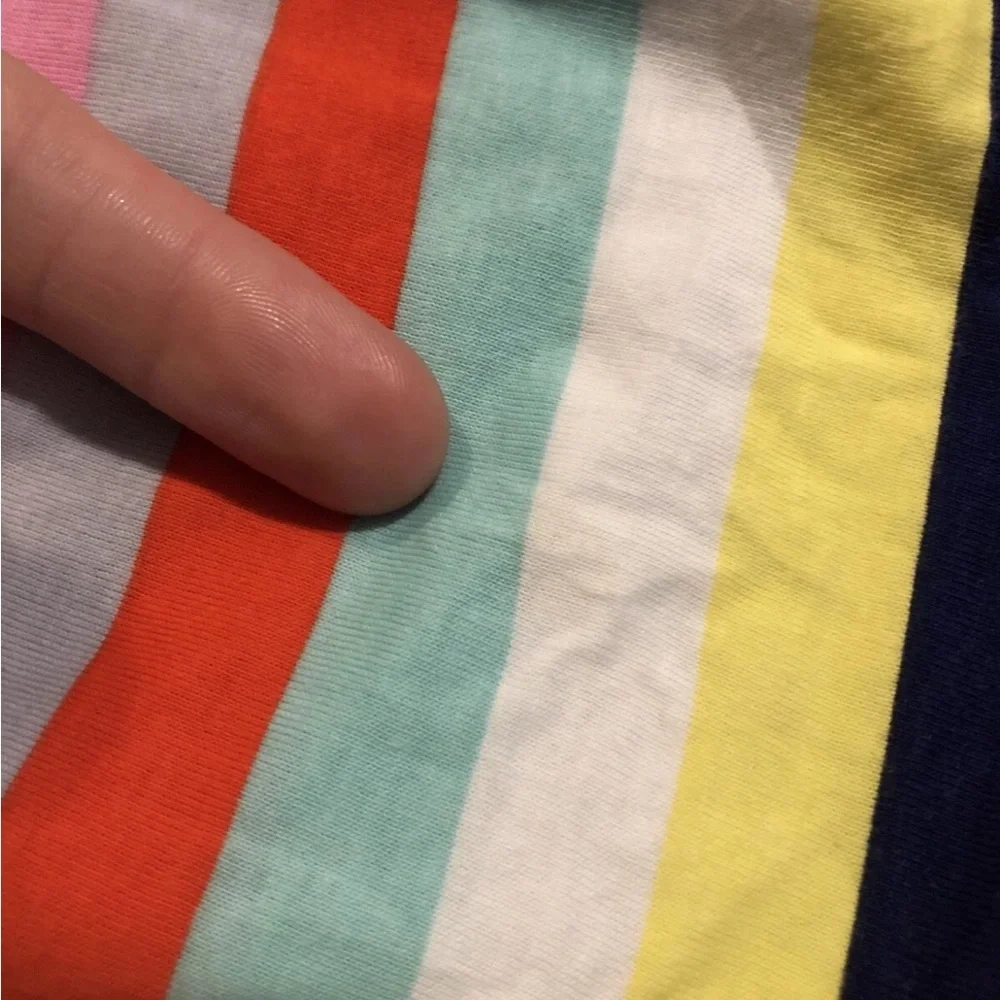 H&M Girls 4-6 Years Rainbow Multicolored Striped Tank Dress